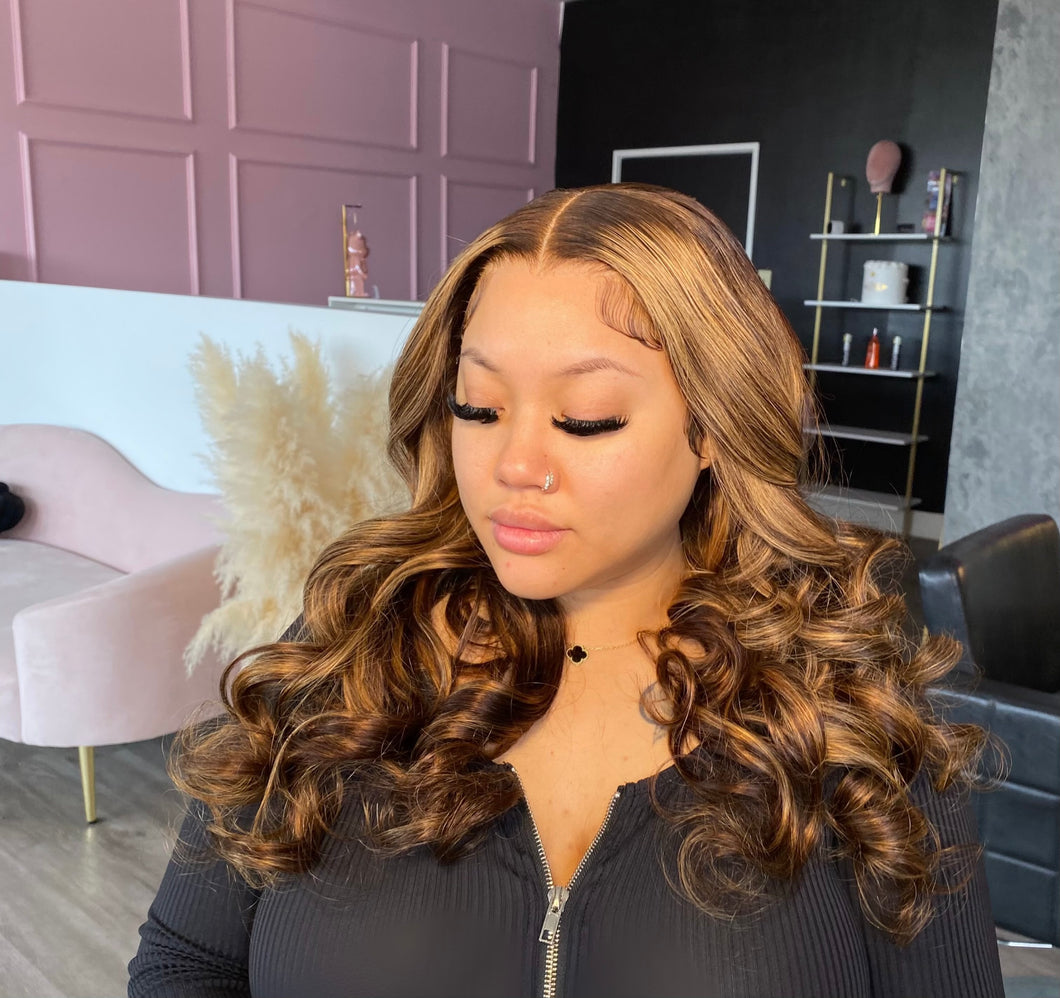 Blonde Highlighted Frontal Wig