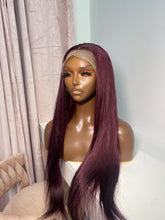 Load image into Gallery viewer, Straight 26” Burgundy Wig
